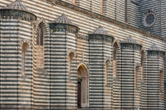 Mur latéral de la cathédrale d'Orvieto, Toscane, Piazza del Du