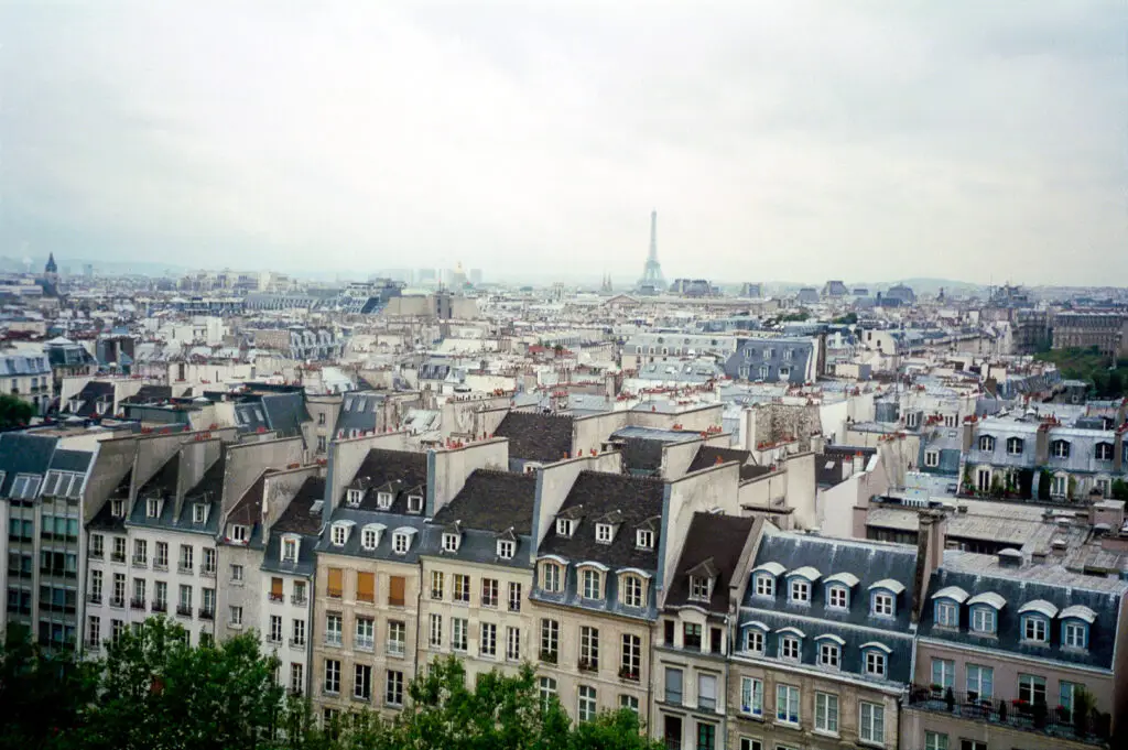 Paris, vu du musée Beaubourg.